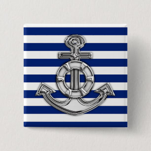 Chrome Like Lifesaver auf Navy Strips Button