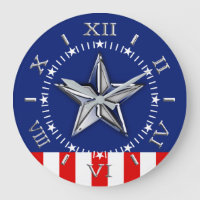 Chrome Like Star on Festive Patriotic Colors Dial
