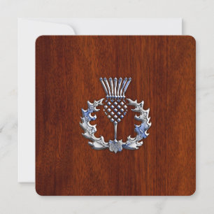Chrome Like Thistle auf Mahogany Wood Style