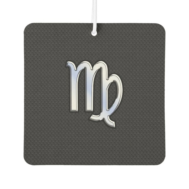 Chrome Like Virgo Zodiac Sign auf Schlangenhaut Autolufterfrischer (Vorderseite)