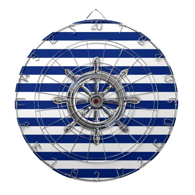 Chrome Like Wheel auf Nautical Stripes Dartscheibe (vorne)