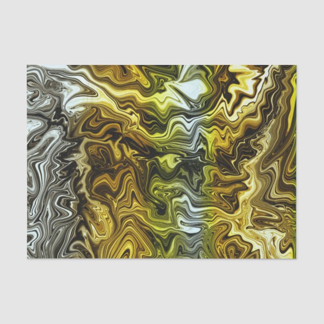 Chrome Liquid Metallic Gold Silver Cooles Party Seidenpapier (Vorderseite)