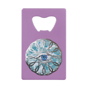 Chrome Mystical Eye Design Geldbeutel Flaschenöffner