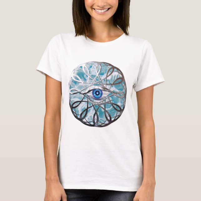 Chrome Mystical Eye Design T-Shirt (Vorderseite)