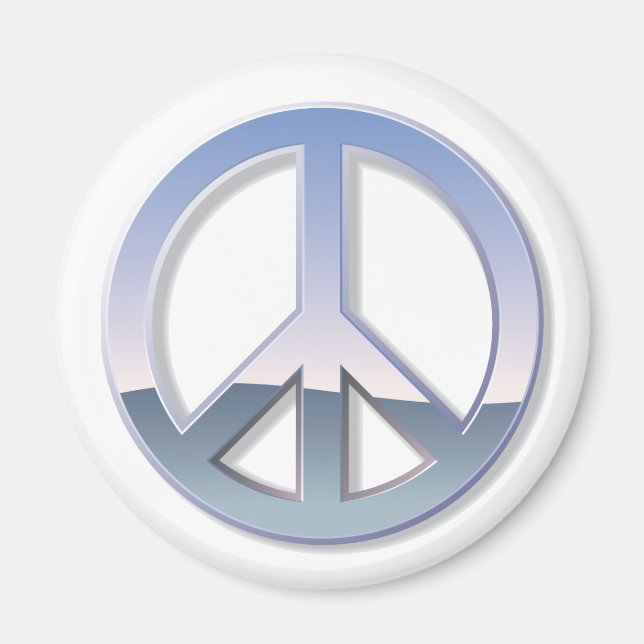 Chrome Peace Sign Magnet (Vorne)