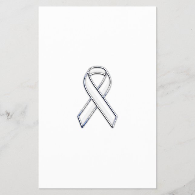 Chrome Print Belted White Ribbon Awareness Flyer (Vorne)