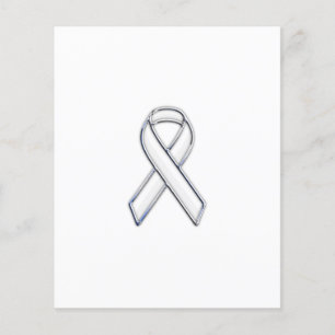 Chrome Print Gürtelt Weiße Schleife Aufmerksamkeit Flyer