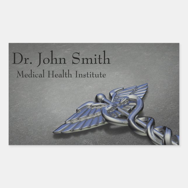 Chrome Professionnel Médicale Caduceus - Sticker (Devant)