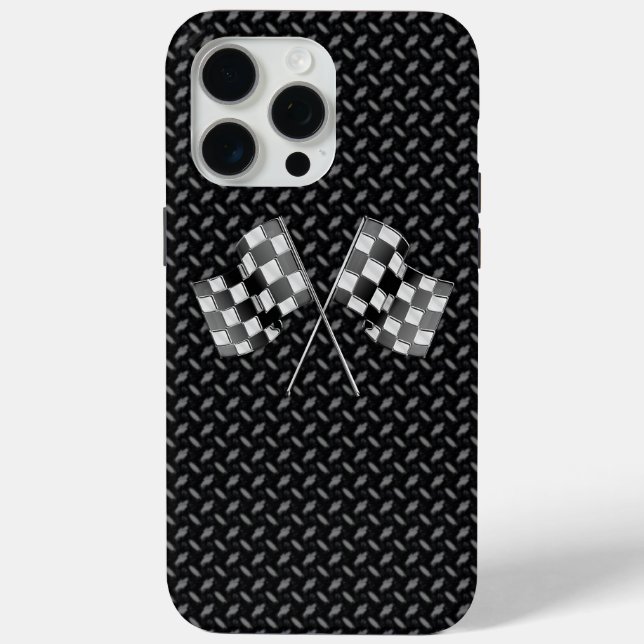 Chrome Racing Flags Case-Mate iPhone Hülle (Rückseite)