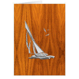 Chrome Regatta Relief boat on Teak Veneer Styles