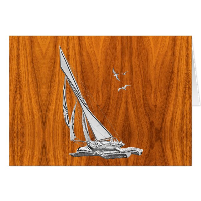 Chrome Regatta Voilier sur les styles de Veneer de (Devant horizontal)
