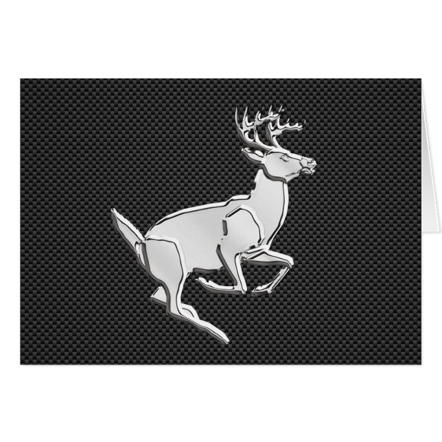 Chrome Running Deer sur l'impression de fibre de c (Devant horizontal)