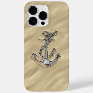 Chrome Silver Rope Anchor in the Sand Case-Mate iPhone Hülle