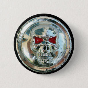 CHROME SKULL BUTTON