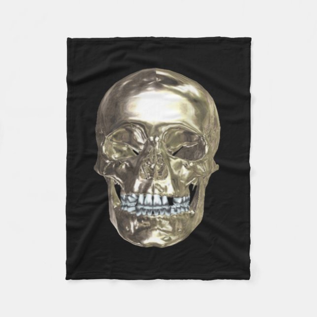 Chrome Skull Fleece Blanket (Vorderseite)