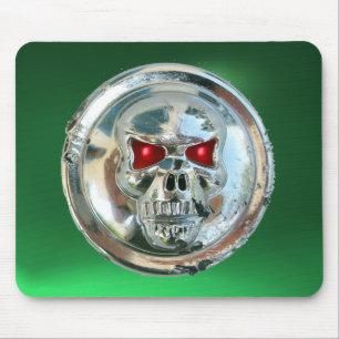 CHROME SKULL, Green Jade Mousepad