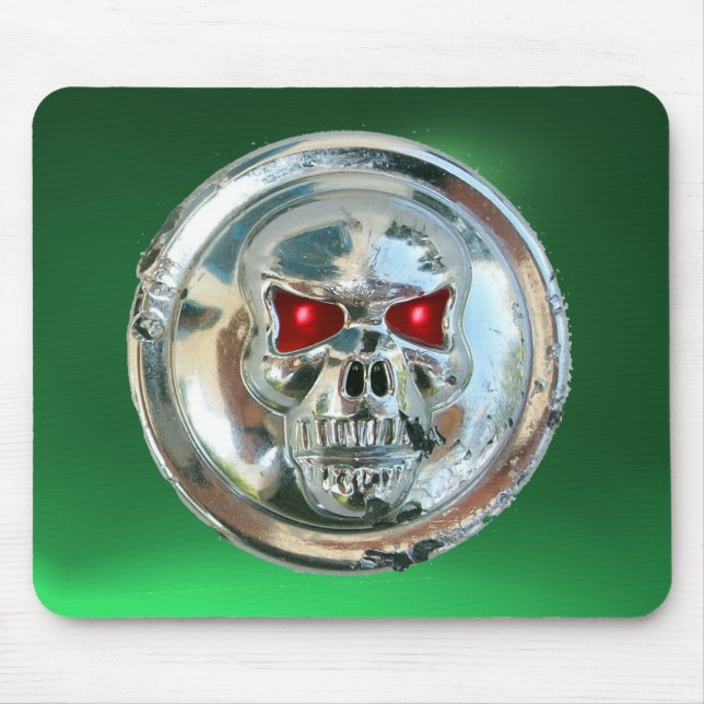 CHROME SKULL, Green Jade Mousepad (Vorne)
