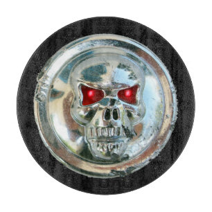 CHROME SKULL IN SCHWARZ SCHNEIDEBRETT