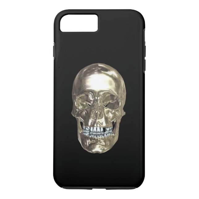 Chrome Skull iPhone 7 Coque (Dos)