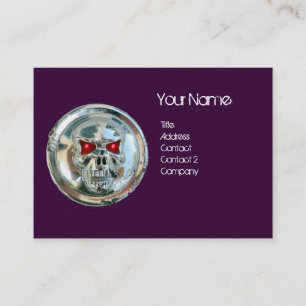 CHROME SKULL LILA UND ROT RUBY MONOGRAM VISITENKARTE