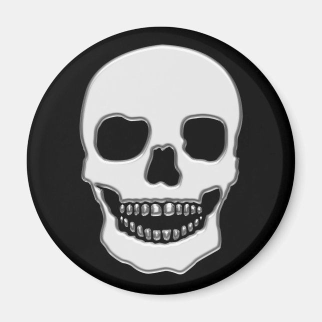 CHROME SKULL MAGNET (Vorne)