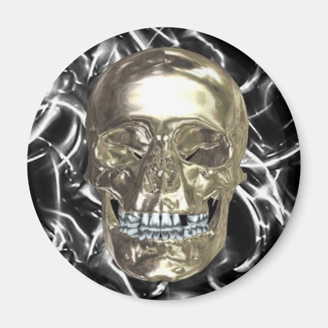 Chrome Skull Magnet (Vorne)