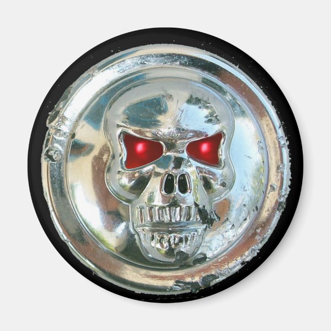 CHROME SKULL MAGNET (Vorne)