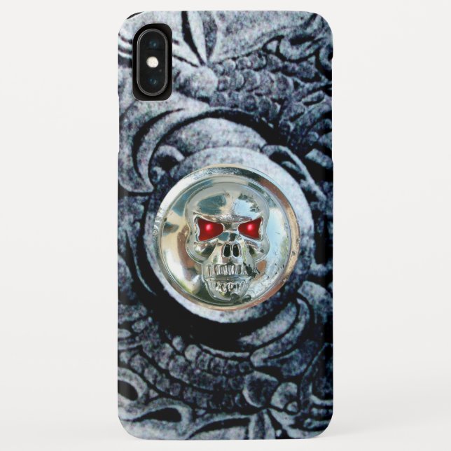 CHROME SKULL MIT FANTASY GRIFFINS Case-Mate iPhone HÜLLE (Rückseite)
