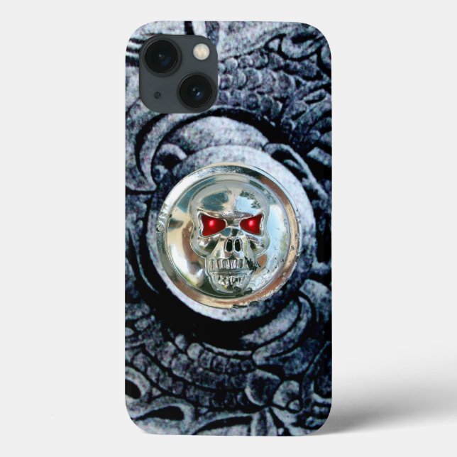 CHROME SKULL MIT FANTASY GRIFFINS Case-Mate iPhone HÜLLE (Rückseite)
