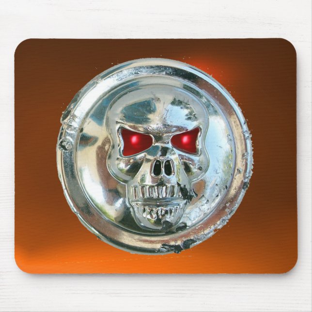 CHROME SKULL, Orange Agate Mousepad (Vorne)