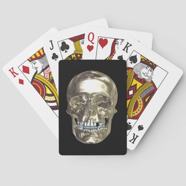 Chrome Skull Playing Cards Spielkarten (Rückseite)