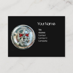 CHROME SKULL SCHWARZ UND ROT RUBY MONOGRAM VISITENKARTE
