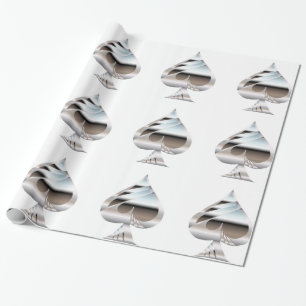 Chrome Spades Wrapping Paper Geschenkpapier