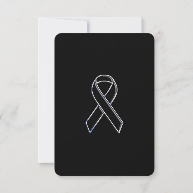 Chrome Style Black Ribbon Awareness (Vorderseite)