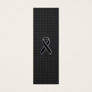 Chrome Style Black Ribbon Awareness