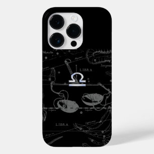 Chrome Style Libra Zodiac-Zeichen auf Hevelius Case-Mate iPhone 14 Pro Hülle