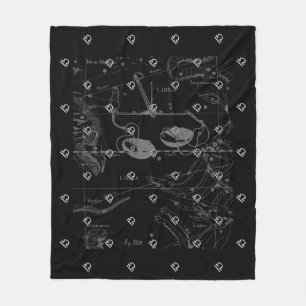 Chrome Style Libra Zodiac-Zeichen auf Hevelius Fleecedecke