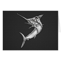 Chrome Style Marlin auf Carbon Fibre