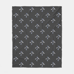 Chrome Style Pi Symbol auf Carbon Fibre Print Fleecedecke