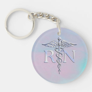 Chrome Style RN Caduceus Médicale Mère Pearl Look