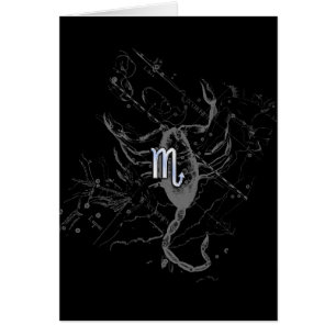 Chrome Style Scorpio Zodiac Symbole sur Hevelius