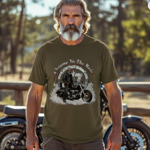 Chrome To The Bone   Vintage-Biker-Shirt in Olivgr T-Shirt