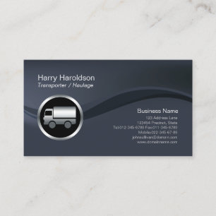 Chrome Truck Icon Transporter Carte de visite Haul