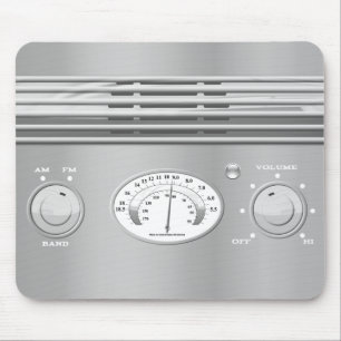 Chrome Vintage Radio Mousepad