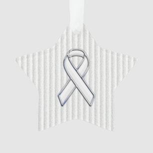 Chrome White Ribbon Sensibilisation sur les bandes