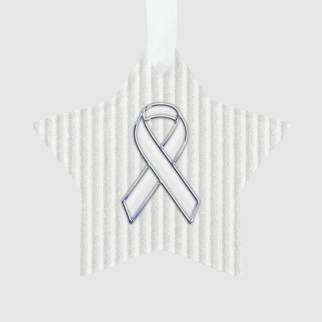 Chrome White Ribbon Sensibilisation sur les bandes (devant)