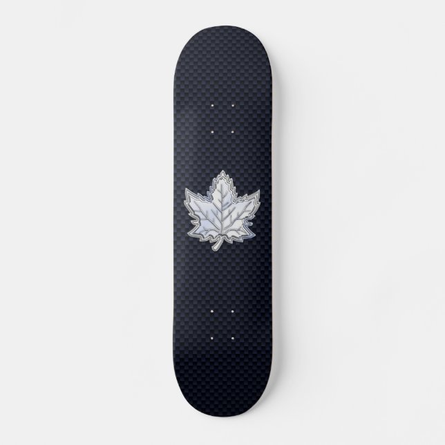 Chrome wie Ahornblättriger Faserdruck Skateboard (Vorderseite)