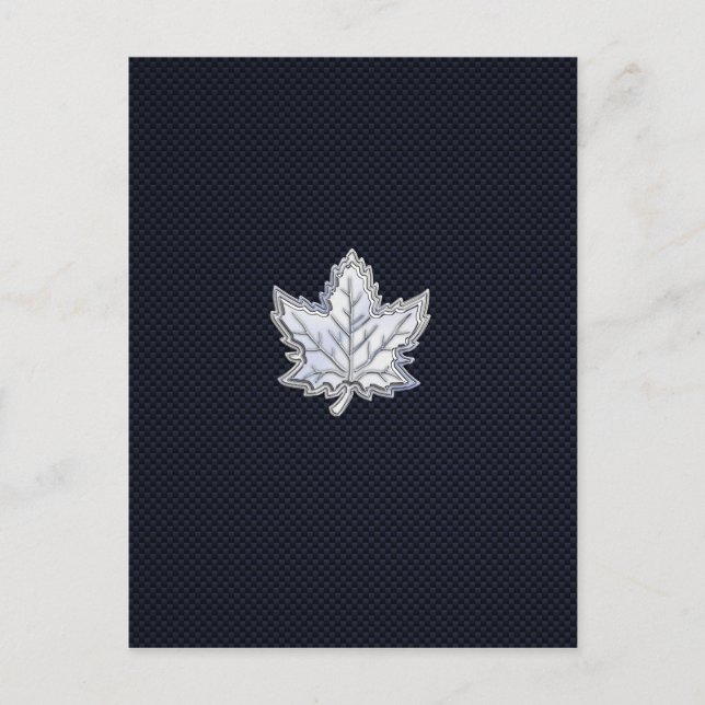 Chrome wie Ahornleaf auf Carbon Fibre Print Postkarte (Vorderseite)