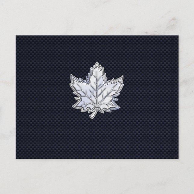 Chrome wie Ahornleaf Carbon Fibre Print Postkarte (Vorderseite)