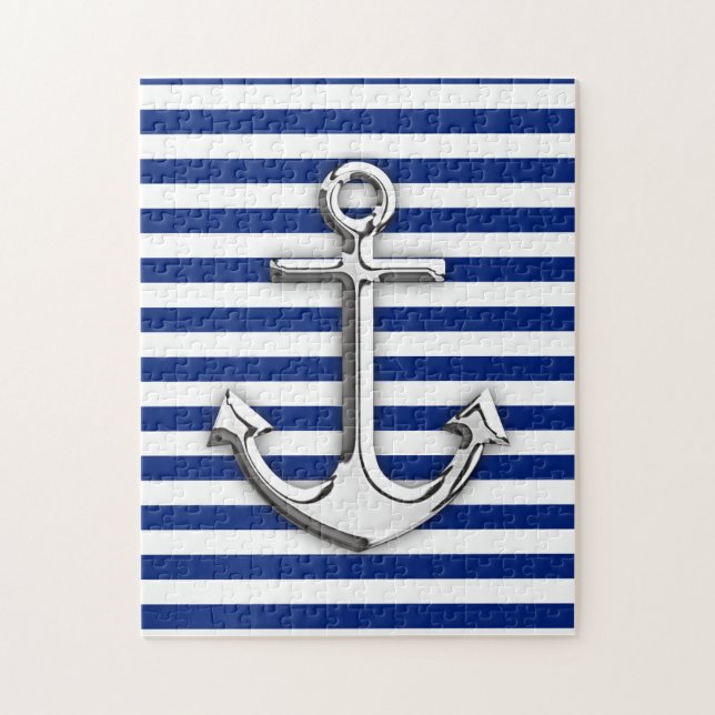 Chrome wie Ankerdesign auf Navy Stripes (Vertikal)